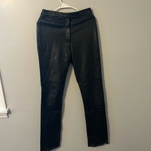 Wilsons Leather Black Straight Leg Pants